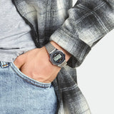 Casio Unisex Watch, Black Dial Silver Stainless Steel Strap, A171WE-1ADF