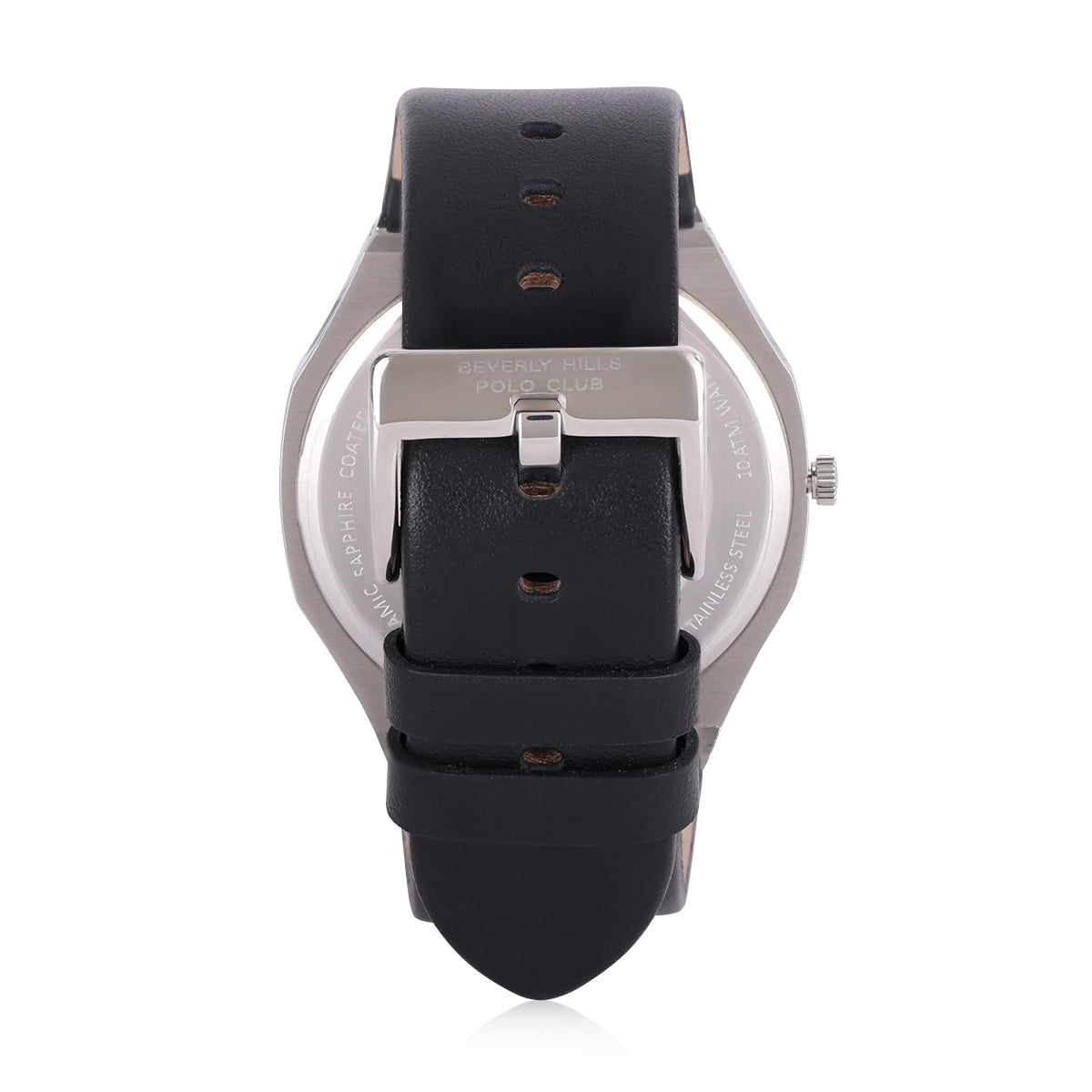 Beverly Hills Polo Club, Men's, Analog Watch, Black Dial, with Leather Band, BH-BP3607X.492