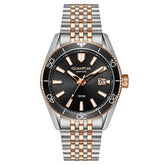 Quantum men analog watch, black dial with stainless steel band, model QU-ADG1215.550, Bahrain