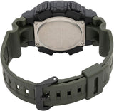 Casio Men's Watch Analog & Digital Combo, Black Dial Green Resin Strap, AEQ-110W-3AVDF product image