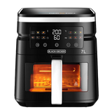 Black+Decker, 7 Litres Air Fryer, Rapid Air Convection, 1700 watt Adjustable Temperature AF7010 Air Fryer BL-AF7010