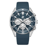 Beverly Hills Polo Club Men's Watch Analog Blue Dial with Blue Silicone Band, BP3730X.366