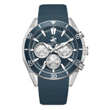 Beverly Hills Polo Club Men's Watch Analog Blue Dial with Blue Silicone Band, BP3730X.366