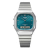 Casio Vintage Men's Watch Analog-Digital Blue-Green Dial With Silver Stainless Steel Band,AQ-240E-3ADF product image
