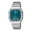 Casio Vintage Men's Watch Analog-Digital Blue-Green Dial With Silver Stainless Steel Band,AQ-240E-3ADF product image