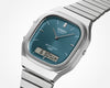Casio Vintage Men's Watch Analog-Digital Blue-Green Dial With Silver Stainless Steel Band,AQ-240E-3ADF product image