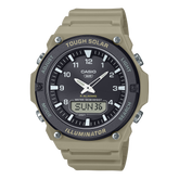 Casio Men's Analog-Digital Watch, Black Dial With Beige Resin Band, AQ-S820W-5AVDF | Kewalrams Bahrain