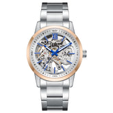 Lee Cooper Men's Automatic Watch Analog Silver Dial with Silver Stainless Steel Band, LC08197.530