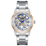 Lee Cooper Men's Automatic Watch Analog Silver Dial with Silver Stainless Steel Band, LC08197.530