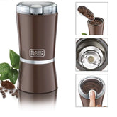 Black+Decker Coffee Grinder, Stainless Steel Blades, One-Touch Operation, Compact Design CBM4