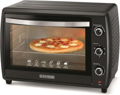 Black+Decker, 70 Litres Double Glass Toaster Oven with Rotisserie, Black, TRO70RDG-B5