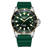 Quantum men analog watch, green dial with silicone band, model QU-BAR1115.271, Bahrain