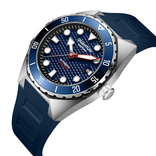 Quantum, Men's, Analog Watch, Blue Dial, with Silicone Band, QU-BAR1213.399