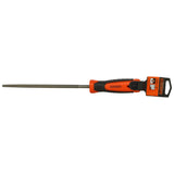 Black+Decker, 200mm 2nd Cut Bimaterial Handle Steel Round File, BDHT22145