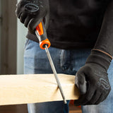 Black+Decker, 200mm 2nd Cut Bimaterial Handle Steel Round File, BDHT22145