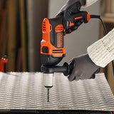 Black+Decker, 850W Hammer Drill Kit Box Drill with 6 Drill Bits, BEH850K-GB