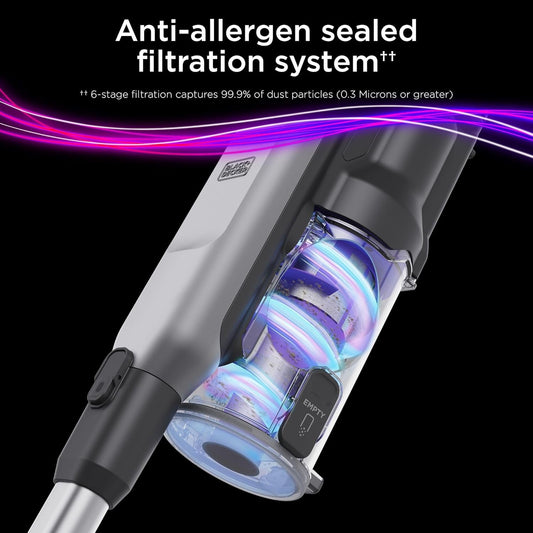 BLACK+DECKER Power series+ Cordless Stick Vacuum Cleaner 2-in-1, Lightweight, BHFEA640WG Vacuum Cleaner BL-BHFEA640WG