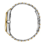 Beverly Hills Polo Club Men's Date Analog Watch with Gold Dial and Silver and Gold Stainless Steel Band, BP3018X.210