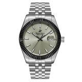 Beverly Hills Polo Club Men's Watch Analog Black Dial with Silver Stainless Steel Band, BP3018X.360