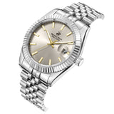 Beverly Hills Polo Club Men's Analog Watch, Silver Dial With Silver Stainless Steel Band, BP3018X.361