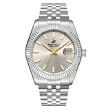 Beverly Hills Polo Club Men's Analog Watch, Silver Dial  With Silver Stainless Steel Band, BP3018X.361