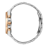 Beverly Hills Polo Club Men's Multifunction Watch with Silver Dial and Silver and rose-gold-111 Stainless Steel Band, BP3051X.532