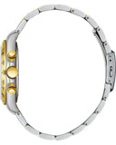 Beverly Hills Polo Club Men's Multifunction Watch with White Dial and Silver and Gold Stainless Steel Band, BP3127X.230