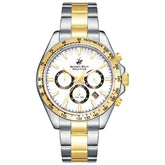 Beverly Hills Polo Club men analog watch, white dial with two tone stainless steel band, model BH-BP3127X.230, Bahrain
