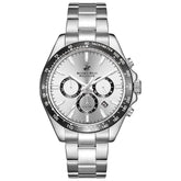Beverly Hills Polo Club Men's Multifunction Watch with Silver Dial and Silver Stainless Steel Band, BP3127X.331