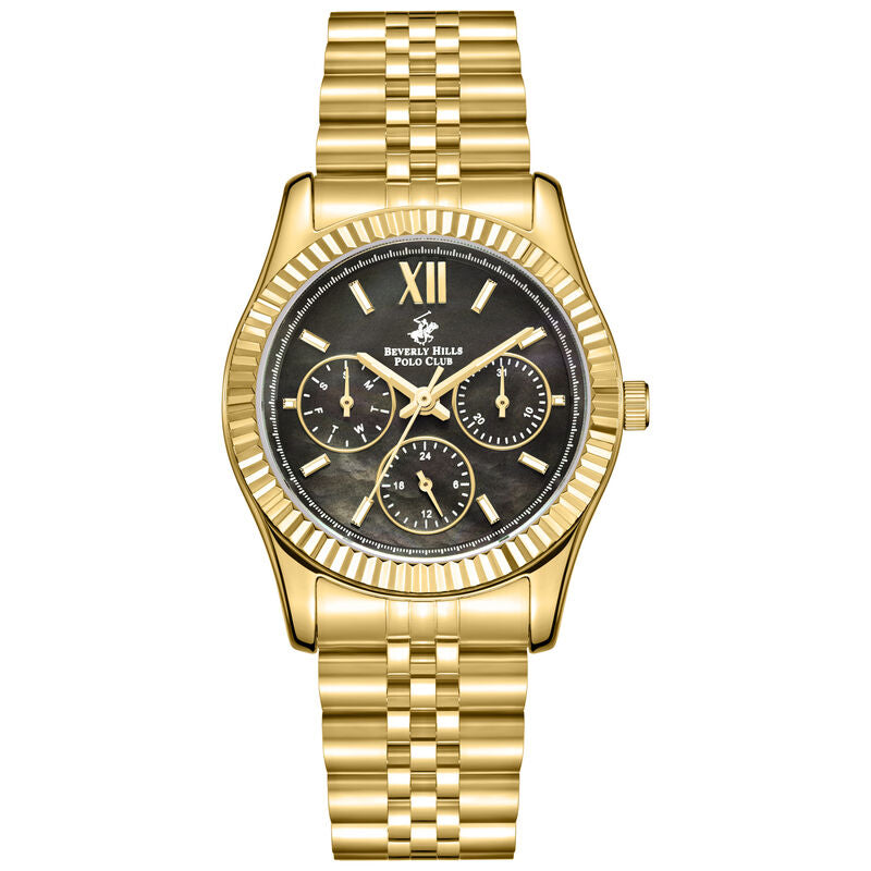 Beverly Hills Polo Club, Men's, Analog Watch, Gold Dial, with Stainless Steel Band, BH-BP3169C.160