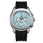 Beverly Hills Polo Club Men's Analog Watch, Blue Dial Multi-Function With Black Silicon Strap, BP3211X.300