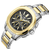 Beverly Hills Polo Club Men's Analog Watch, Black/Silver Dial Multi-Function With Two Tone Stainless Steel Band, BP3212X.251