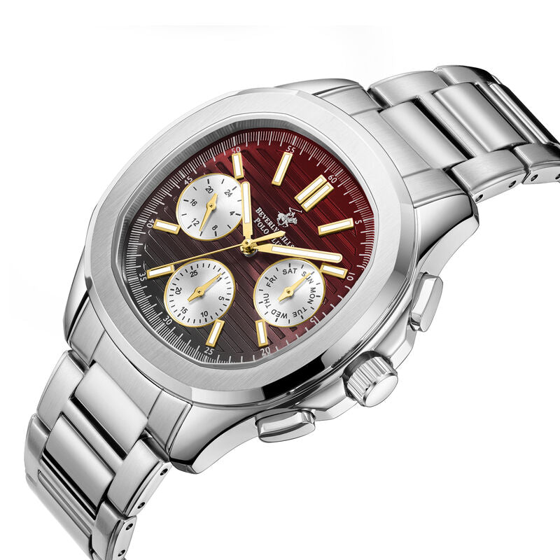 Beverly Hills Polo Club BH-BP3212X.381 red dial watch with Silicone strap