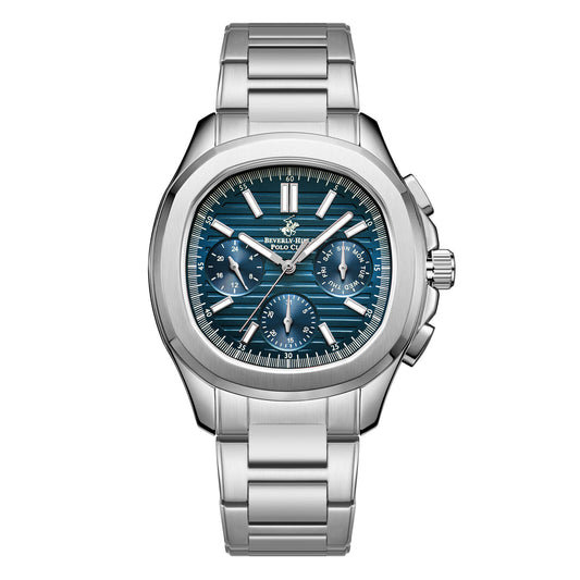 Beverly Hills Polo Club, Men's, Analog Watch, Blue Dial, with Stainless Steel Band, BH-BP3212X.392