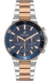 Beverly Hills Polo Club Men's Watch Analog Blue Dial With Two-toned Metal Band, BP3247X.590