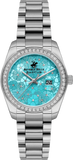 Beverly Hills Polo Club Women's Watch, Analog, Blue Dial, Silver Stainless Steel Strap, BP3596C.300