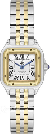 Beverly Hills Polo Club Women's Analog Watch, Silver Dial With Two Tone Stainless Steel Band, BP3600C.230