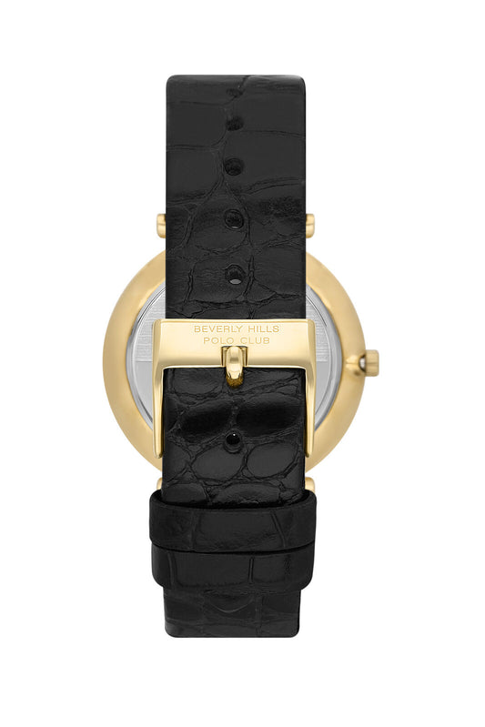 Beverly Hills Polo Club, Men's, Analog Watch, Black Dial, with Leather Band, BH-BP3615X.131