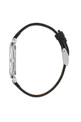 Beverly Hills Polo Club Men's Analog Watch, White Ceramic Dial With Black Leather Strap, BP3615X.331