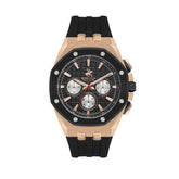 Beverly Hills Polo Club Men's Analog Watch, Black Dial Multi-Function With Black Silicon Strap, BP3624X.851
