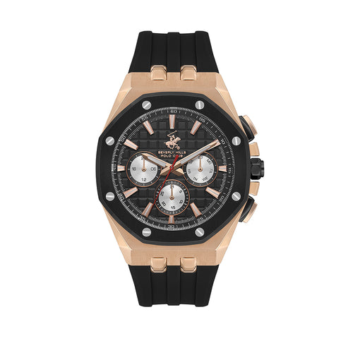 Beverly Hills Polo Club, Men's, Analog Watch, Black Dial, with Silicone Band, BH-BP3624X.851