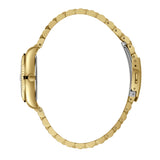 Beverly Hills Polo Club Women's Date Analog Watch with White Mother of Pearl Dial and Gold Stainless Steel Band, BP3654X.120