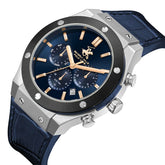 Beverly Hills Polo Club, Men's, Analog Watch, Blue Dial, with Leather Band, BH-BP3690X.377