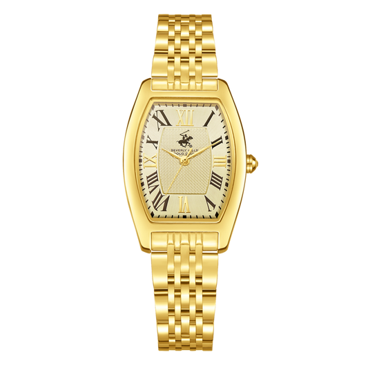 Beverly Hills Polo Club, Men's, Analog Watch, Gold Dial, with Stainless Steel Band, BH-BP3716X.170