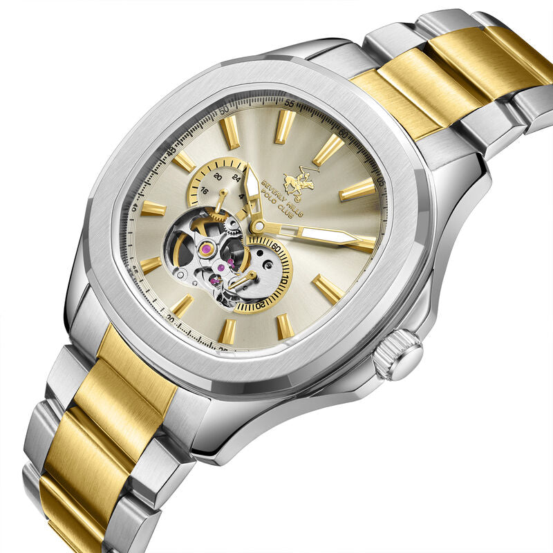 Beverly Hills Polo Club, Men's, Analog Watch, Silver Dial, with Stainless Steel Band, BH-BP3728X.260