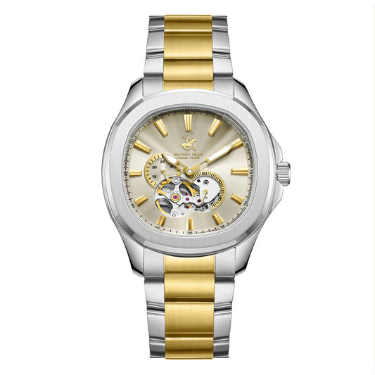 Beverly Hills Polo Club, Men's, Analog Watch, Silver Dial, with Stainless Steel Band, BH-BP3728X.260
