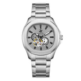 Beverly Hills Polo Club Men's Automatic Watch with Silver Dial and Silver Stainless Steel Band, BP3728X.330