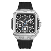 Beverly Hills Polo Club Men's Multifunction Watch with Gunmetal Black Dial and Black Silicone Band, BP3742X.351