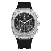 Beverly Hills Polo Club Men's Multifunction Watch with Gunmetal Black Dial and Black Silicone Band, BP3778X.351