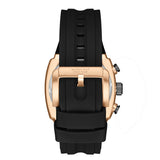 Beverly Hills Polo Club Men's Diamond Accent Date Analog Watch with Gunmetal Black Dial and Black Silicone Band, BP3778X.451